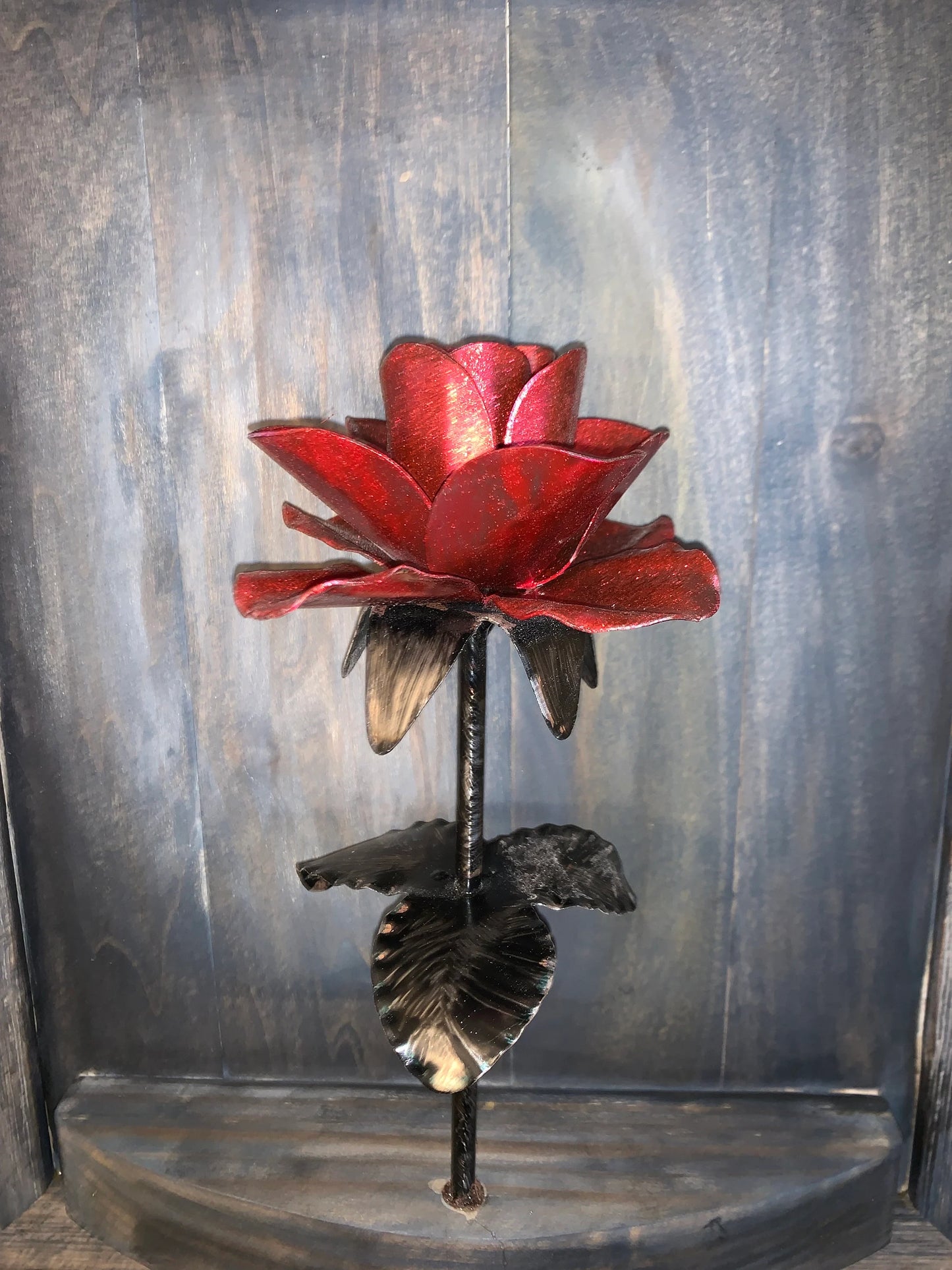 Framed Metal Rose Wall Hanging