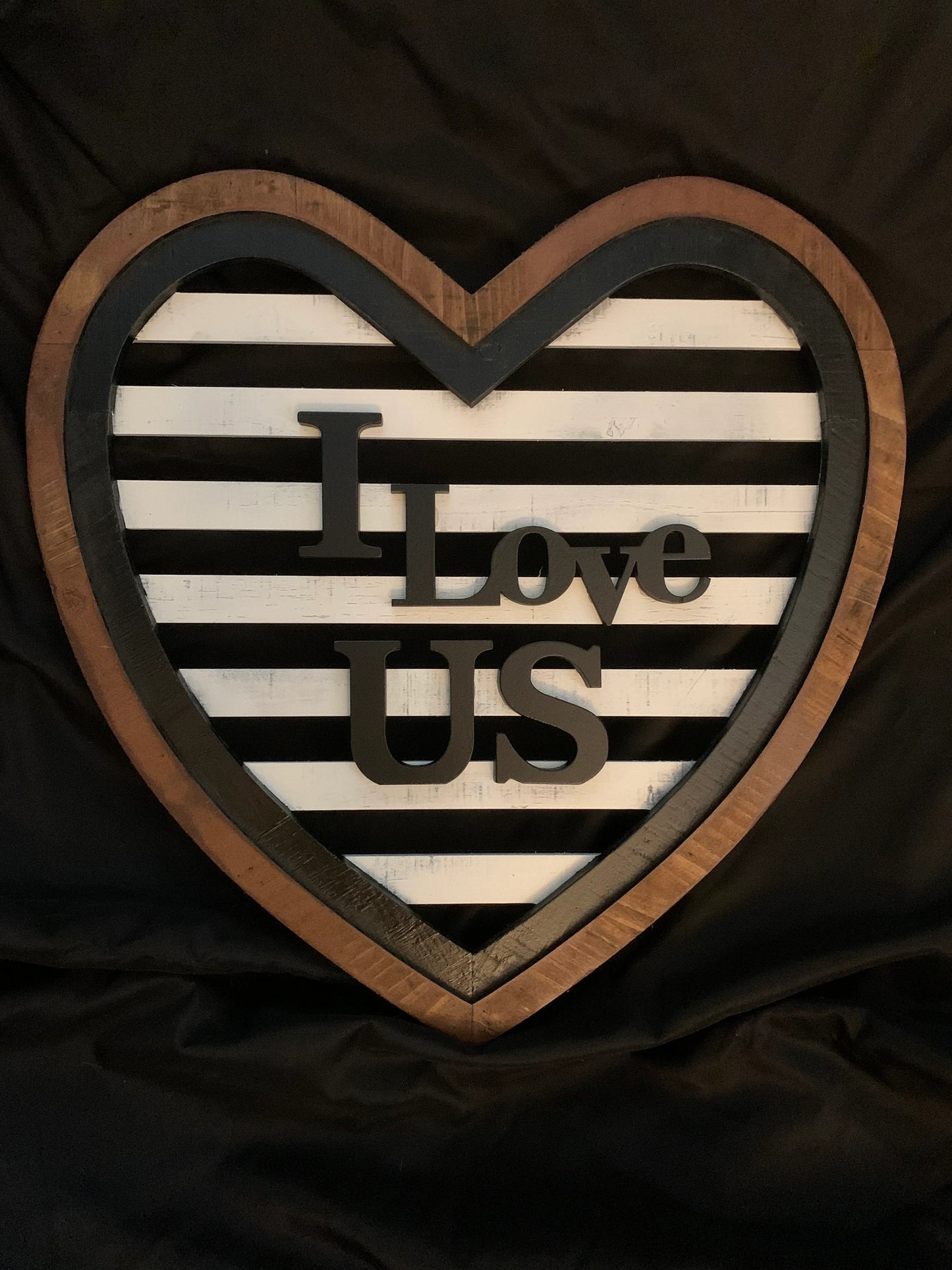 Upscale Rustic/Rustic Chic “I Love Us” Wooden Wall Sign/Door Sign