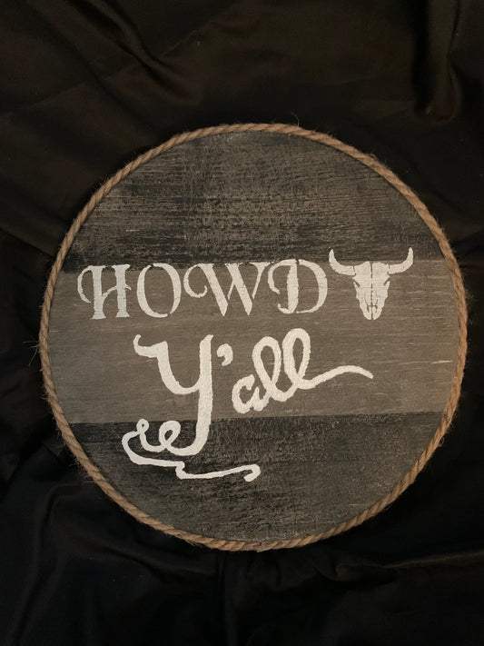 Rustic Chic Howdy Y’all Welcome Sign/Door Sign