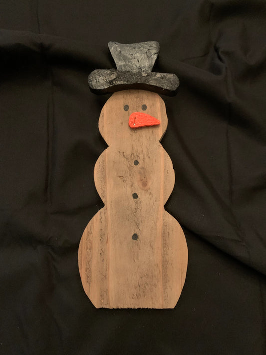 Handmade Wooden Snowman