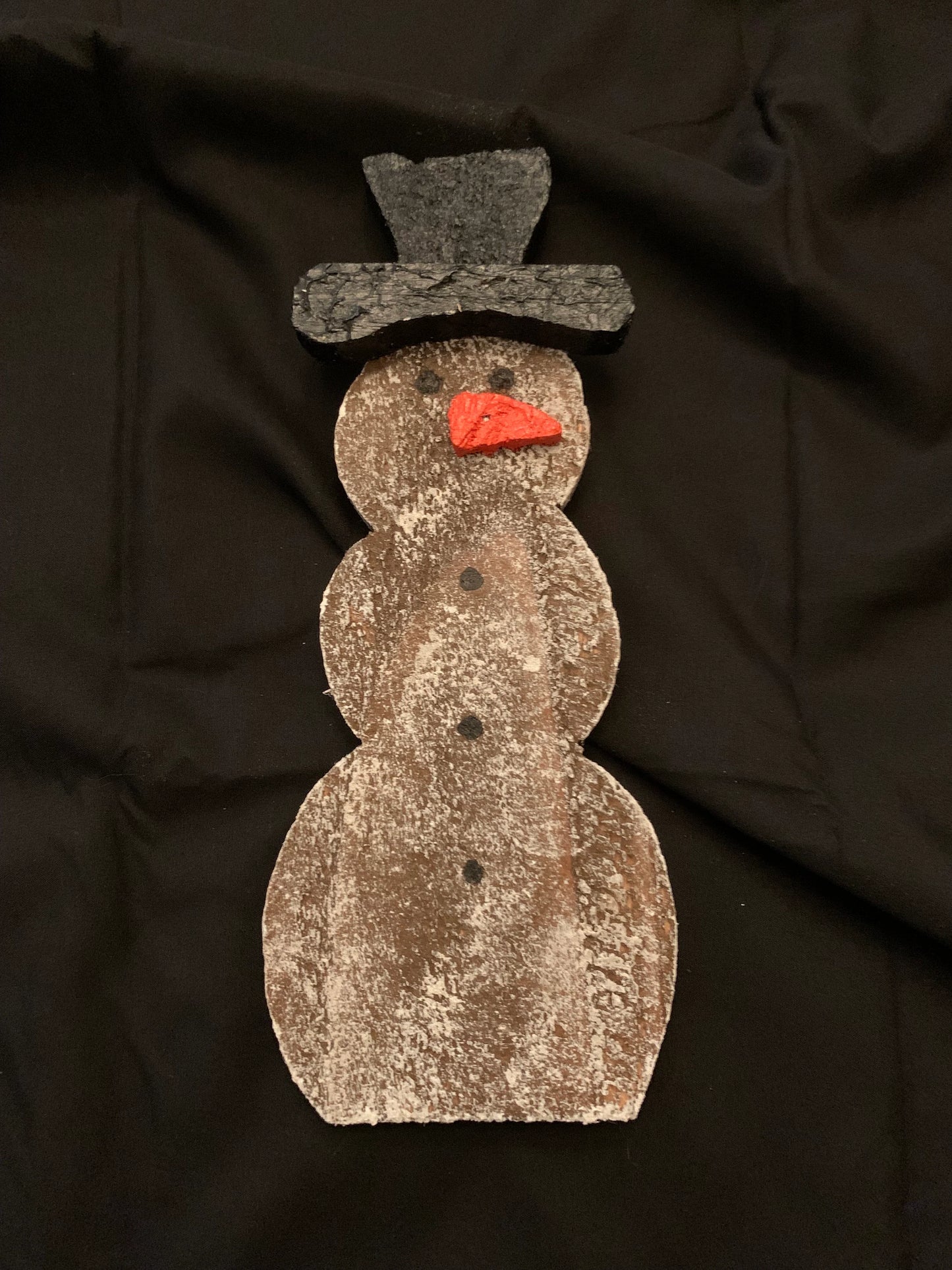 Handmade Wooden Snowman