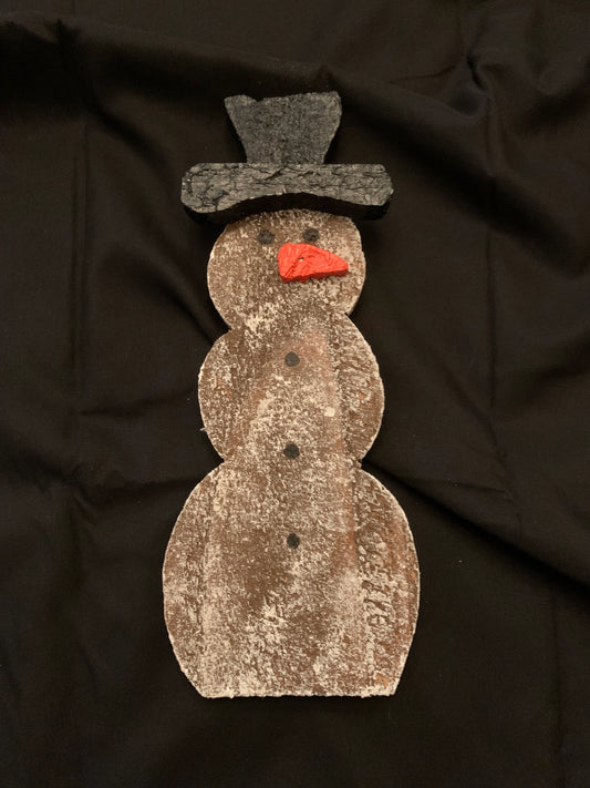 Handmade Wooden Snowman