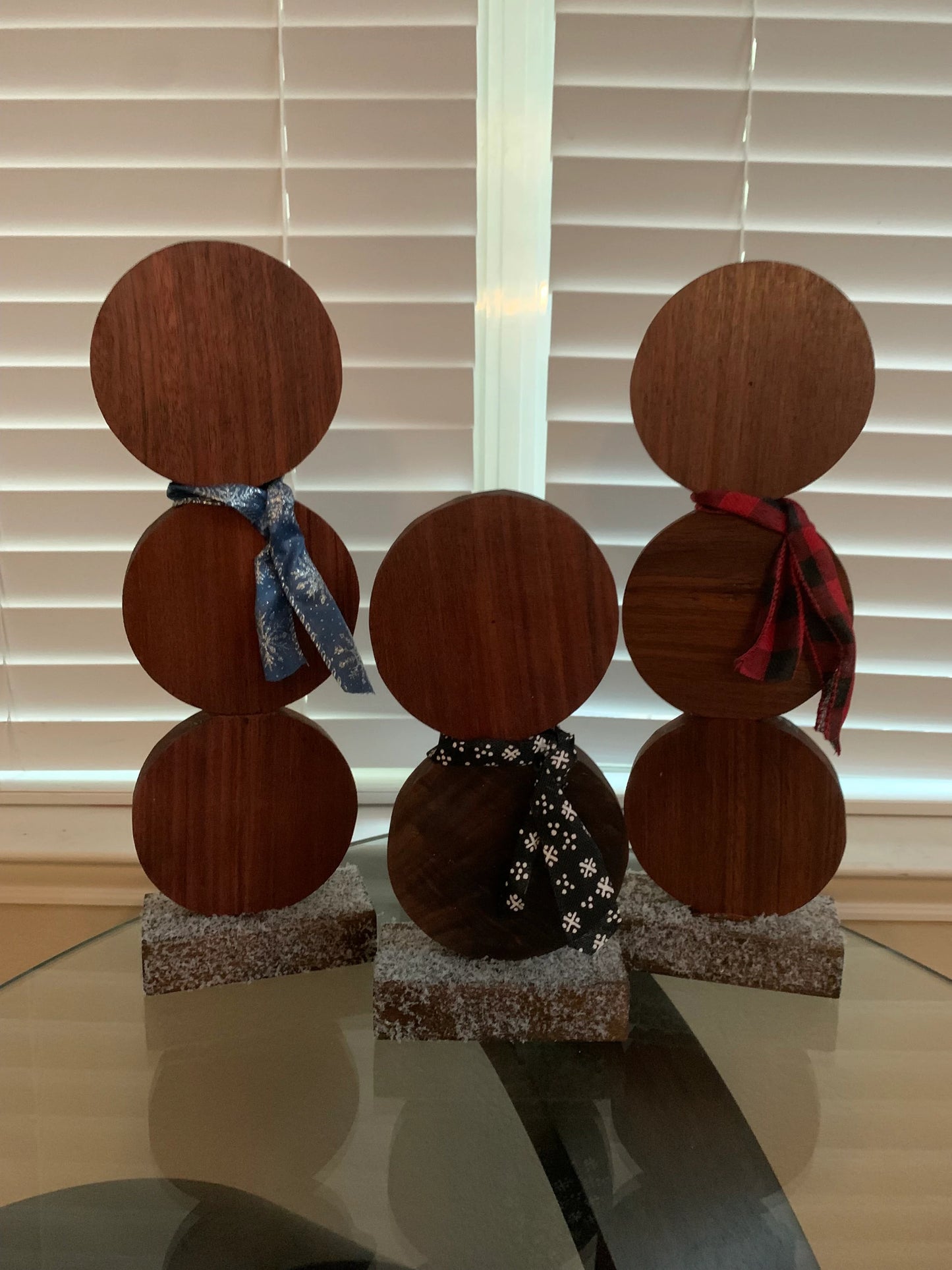 Super Cute Handmade Brazilian Cherry Snowman Family